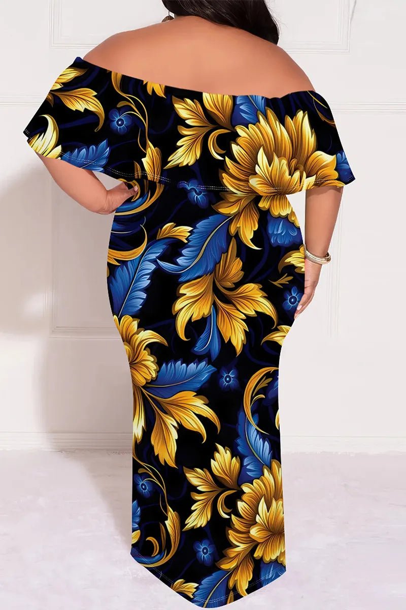 THE "ABSTRACT SCENES" MAXI DRESS