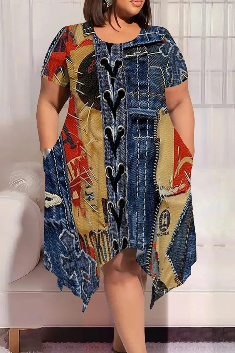 THE "DENIM CANOPY" MIDI DRESS