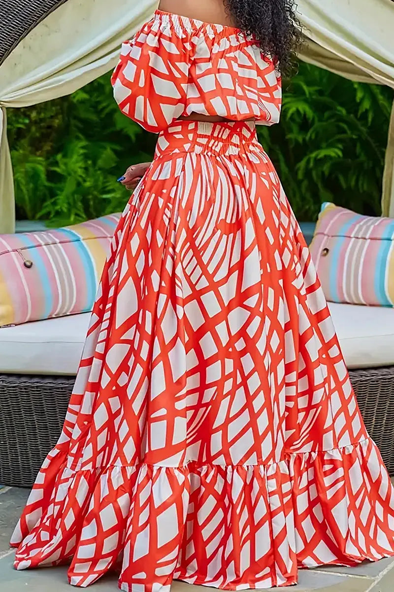 THE "RED RIBBONS" SKIRT SET