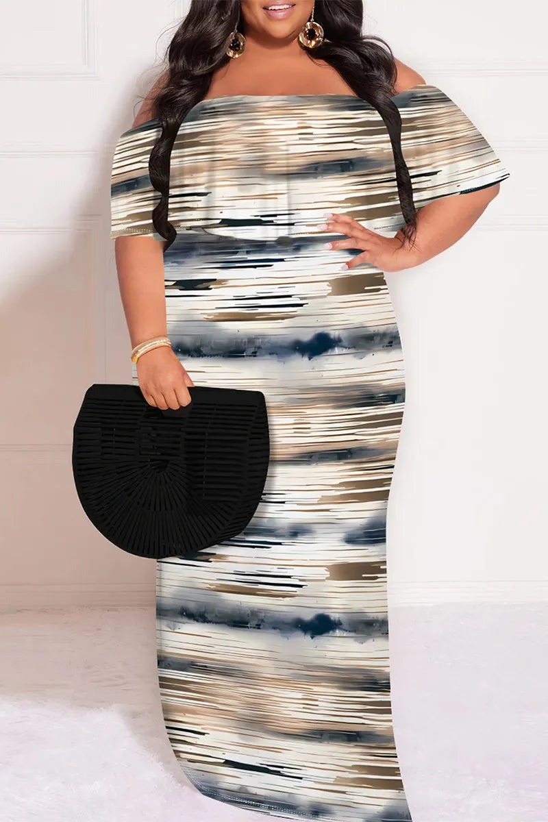 THE "ABSTRACT SCENES" MAXI DRESS