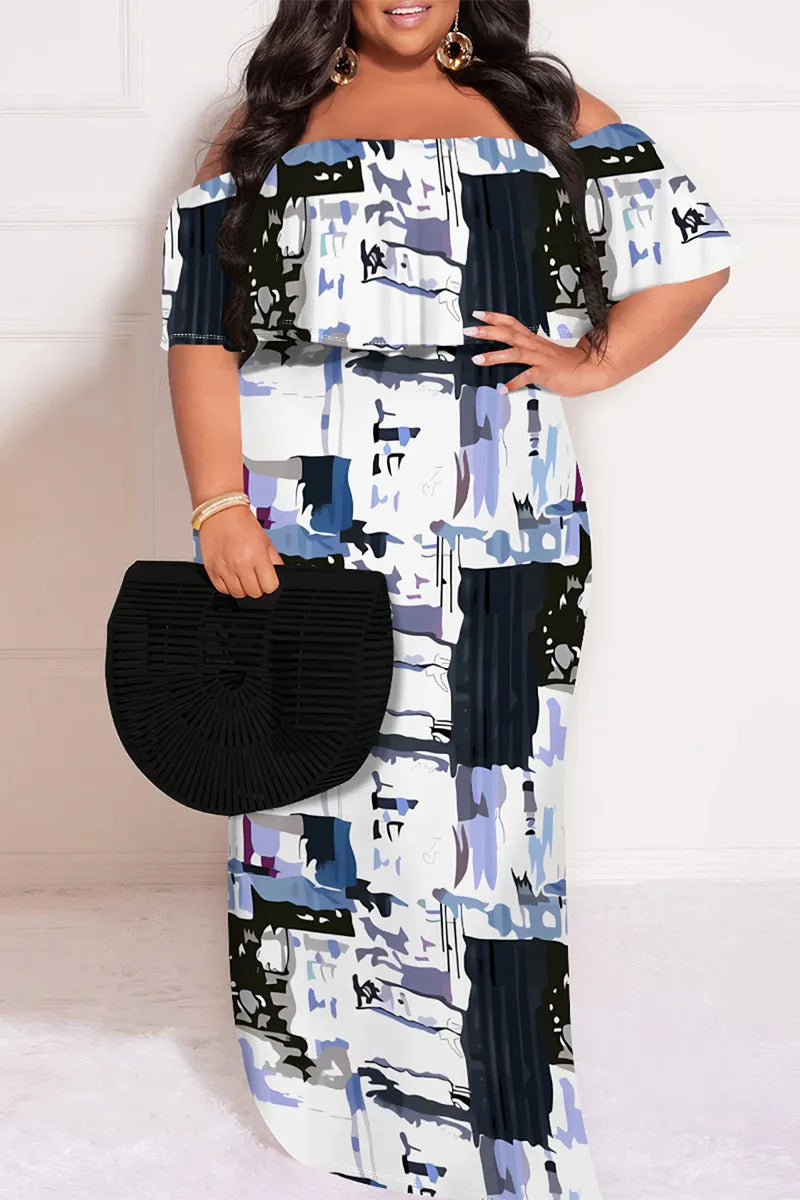 THE "ABSTRACT SCENES" MAXI DRESS