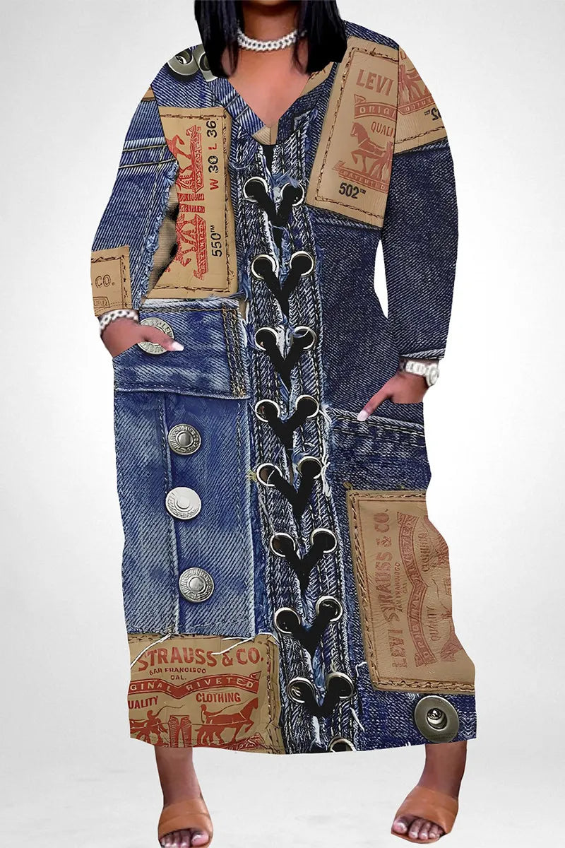 THE "DENIM WASH" MAXI DRESS