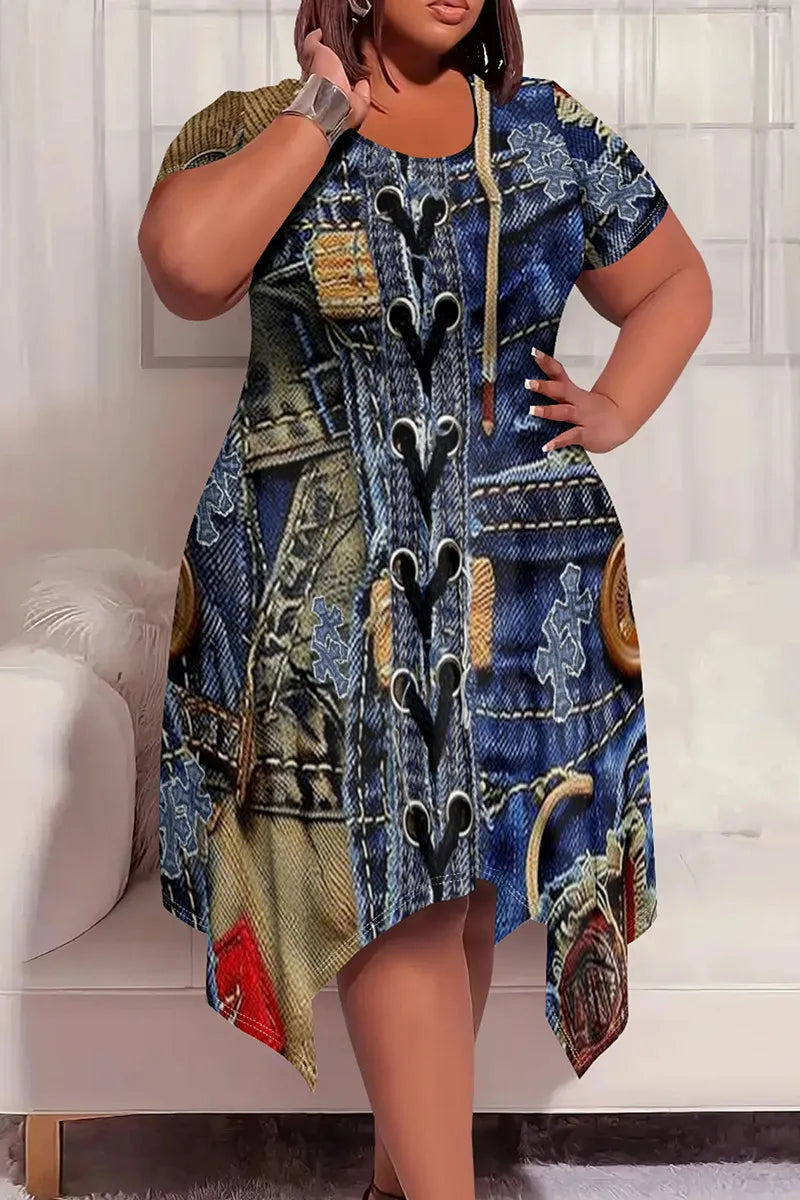 THE "DENIM CANOPY" MIDI DRESS