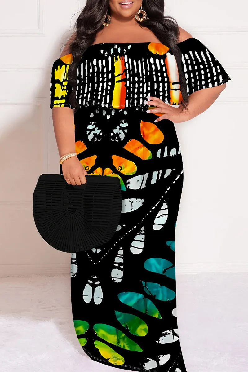 THE "ABSTRACT SCENES" MAXI DRESS