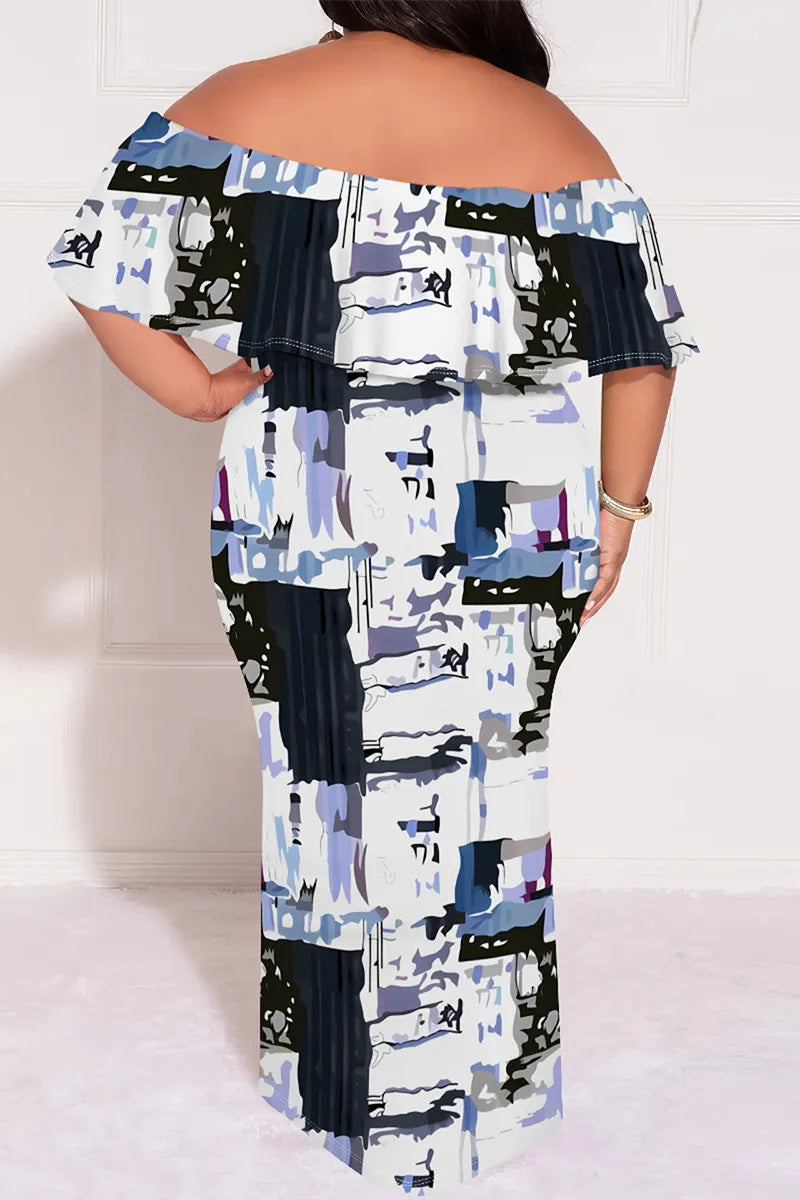THE "ABSTRACT SCENES" MAXI DRESS