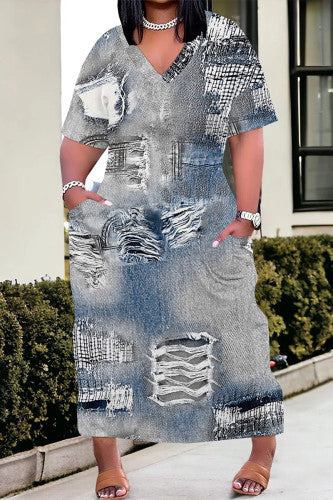 THE "RODEO DENIM" MAXI DRESS