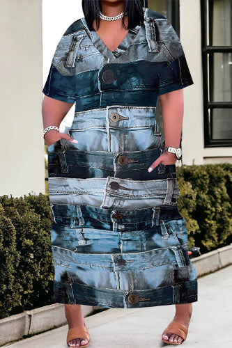 THE "RODEO DENIM" MAXI DRESS