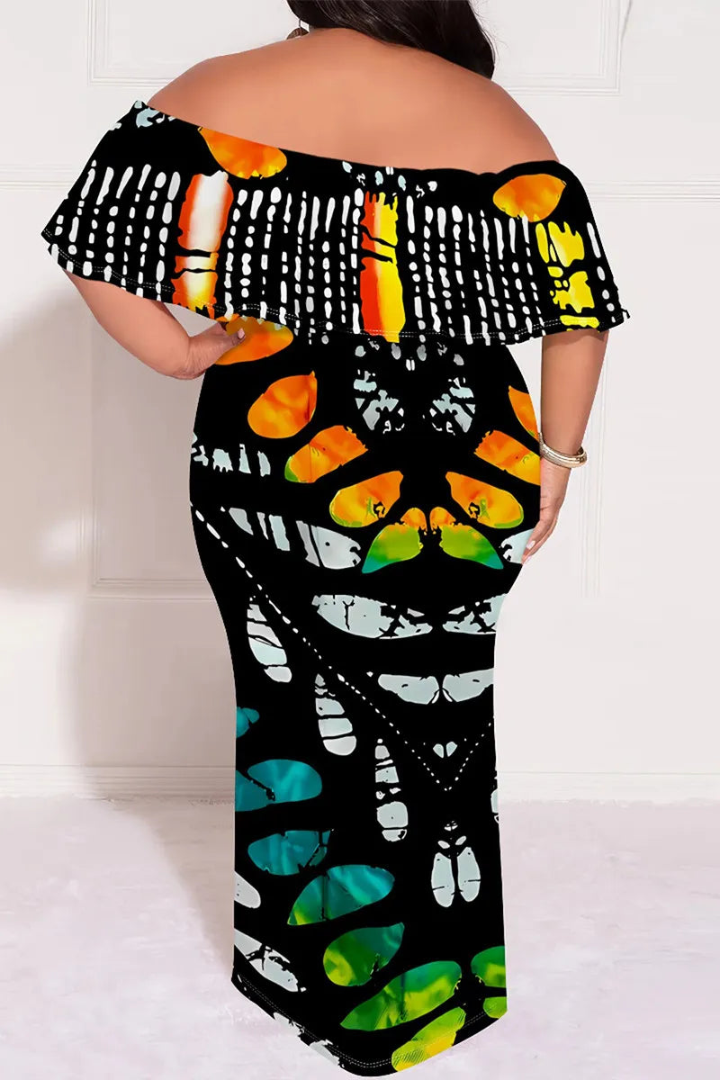 THE "ABSTRACT SCENES" MAXI DRESS