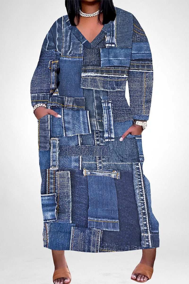 THE "DENIM WASH" MAXI DRESS