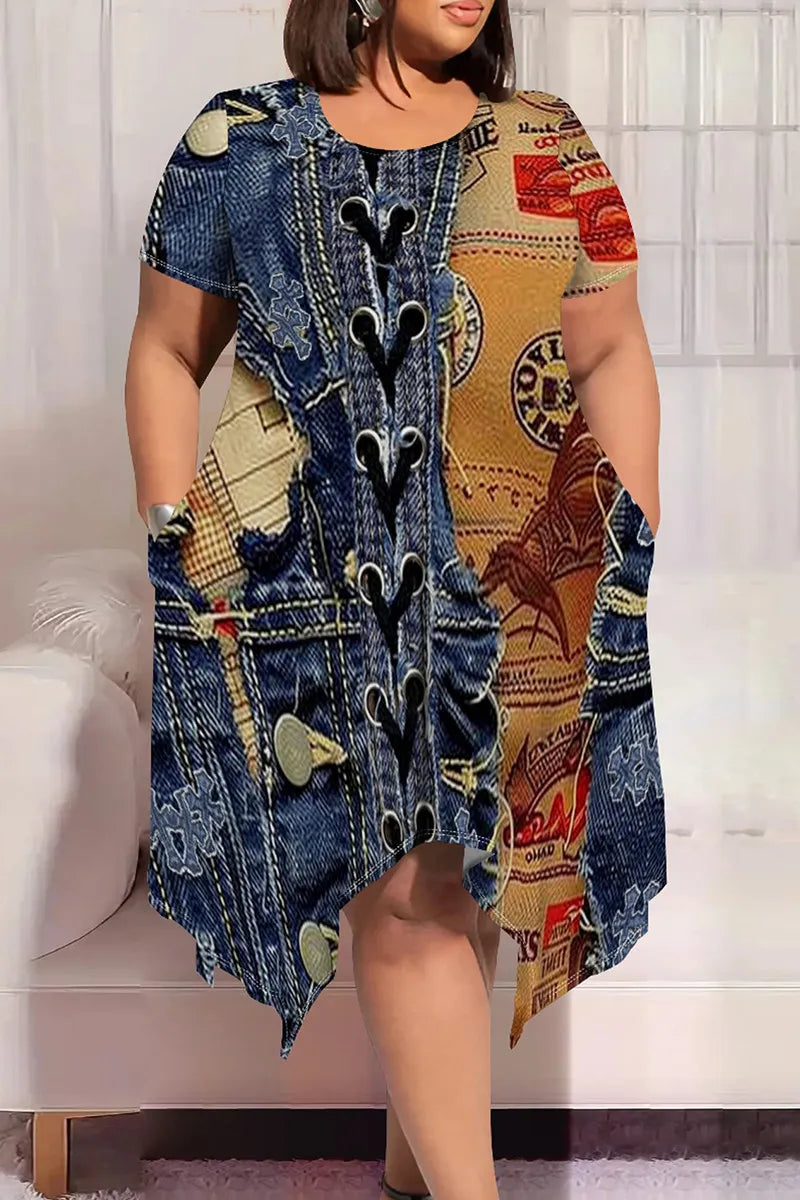 THE "DENIM CANOPY" MIDI DRESS