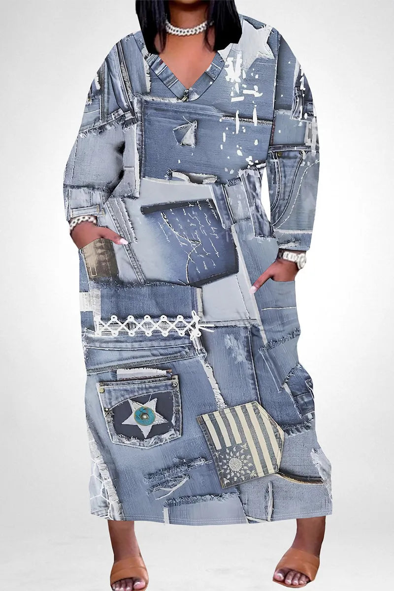 THE "DENIM WASH" MAXI DRESS