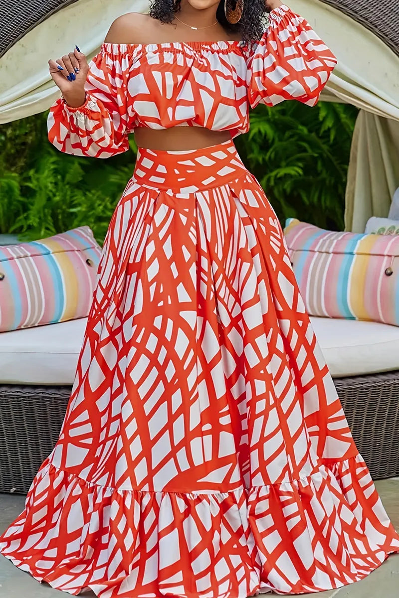 THE "RED RIBBONS" SKIRT SET