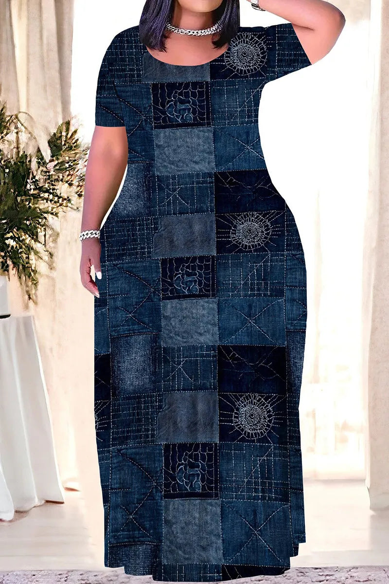 THE "ITS GIVING DENIM" MAXI DRESS