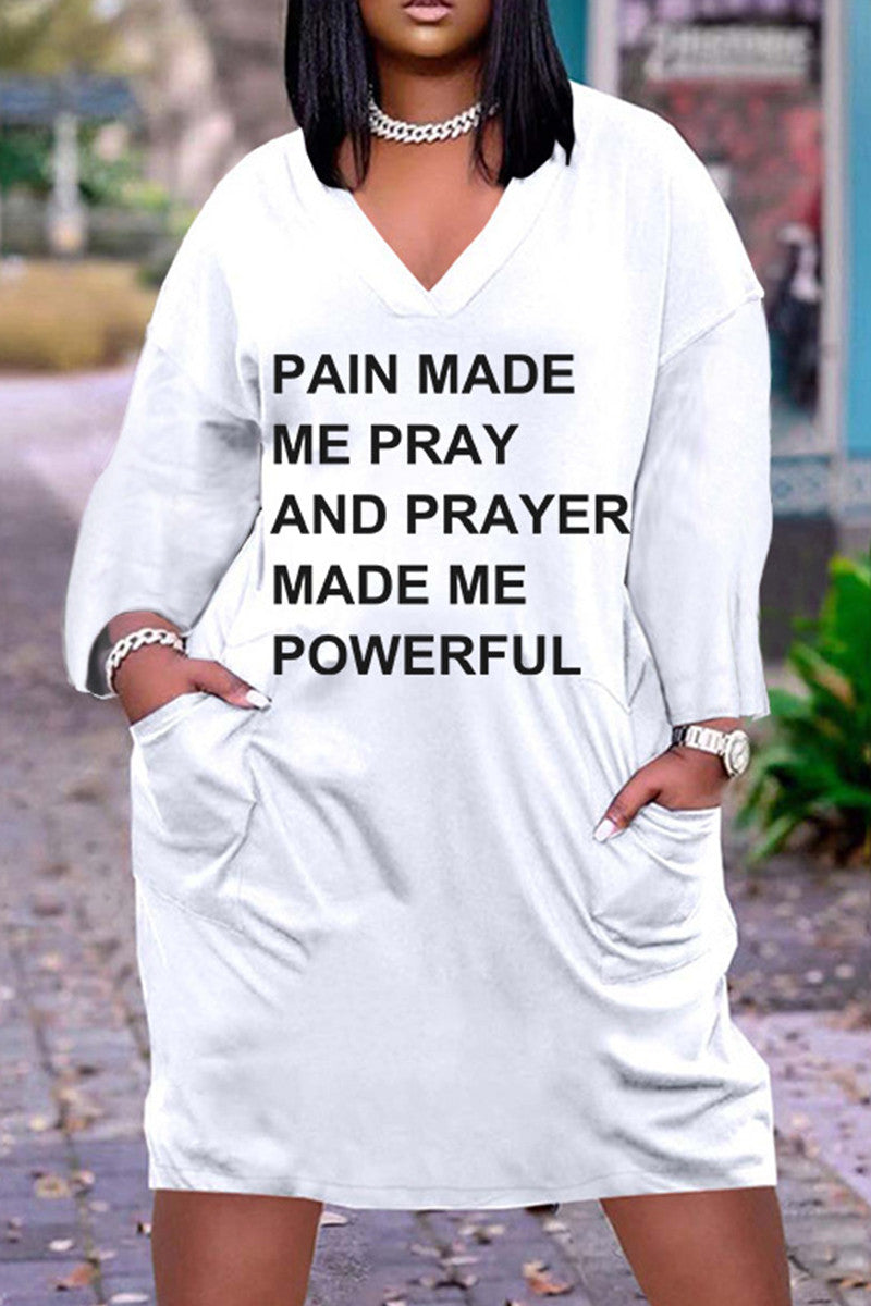 THE "PRAYER IS POWERFUL" MIDI DRESS