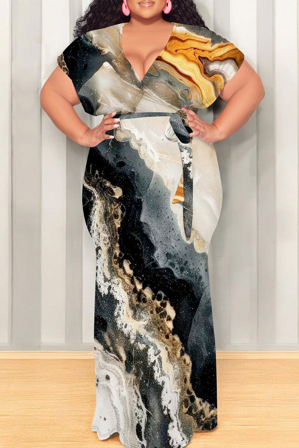 THE "MARBLE WATERS" MAXI DRESS