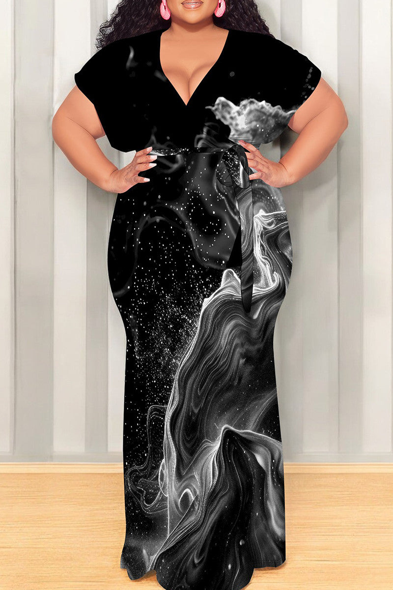THE "MARBLE WATERS" MAXI DRESS