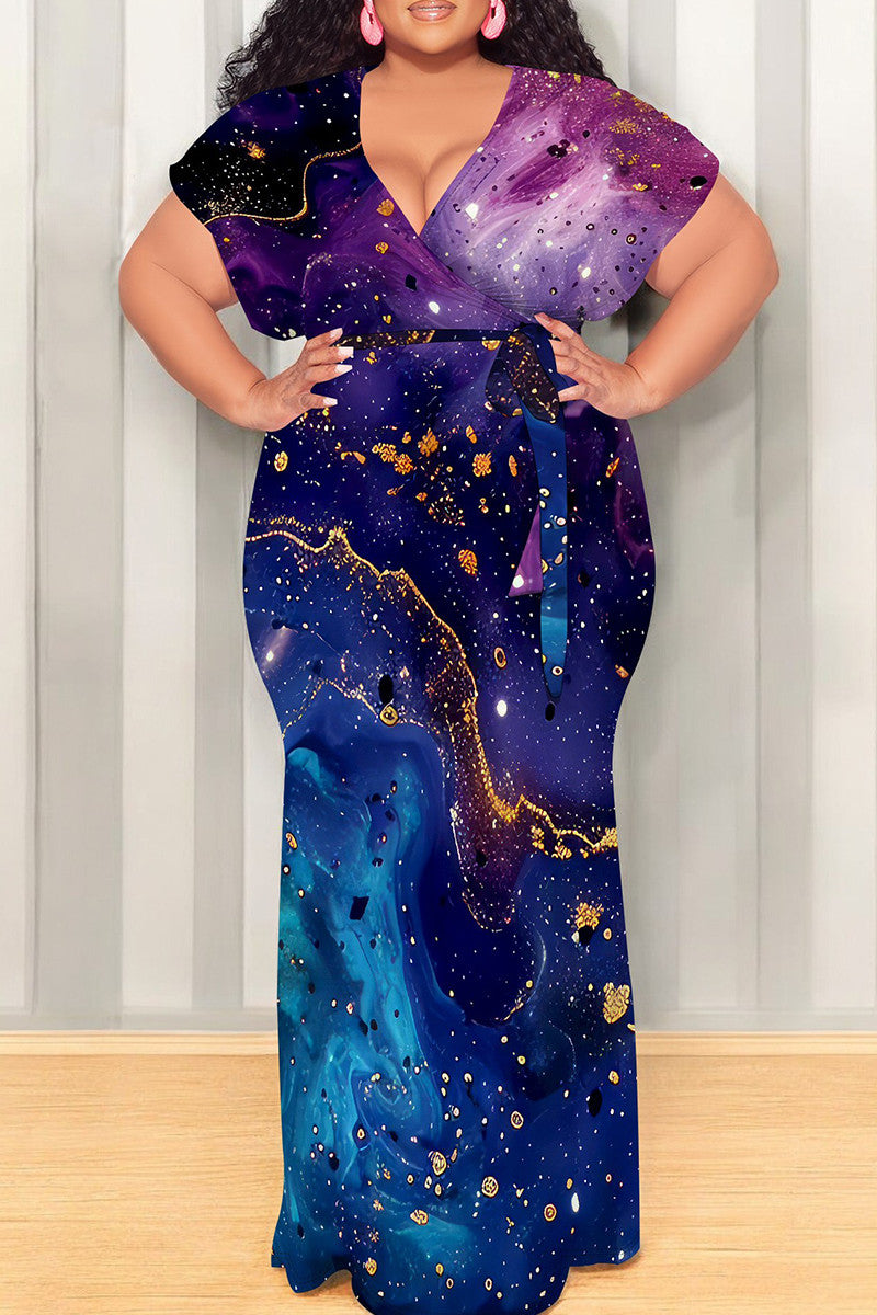 THE "MARBLE WATERS" MAXI DRESS