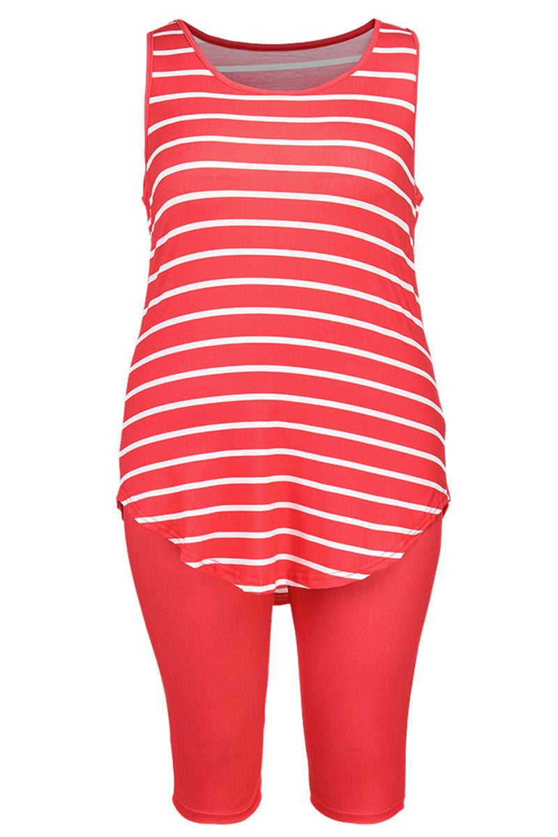 THE "LINE IT UP" CAPRI SHORTS SET