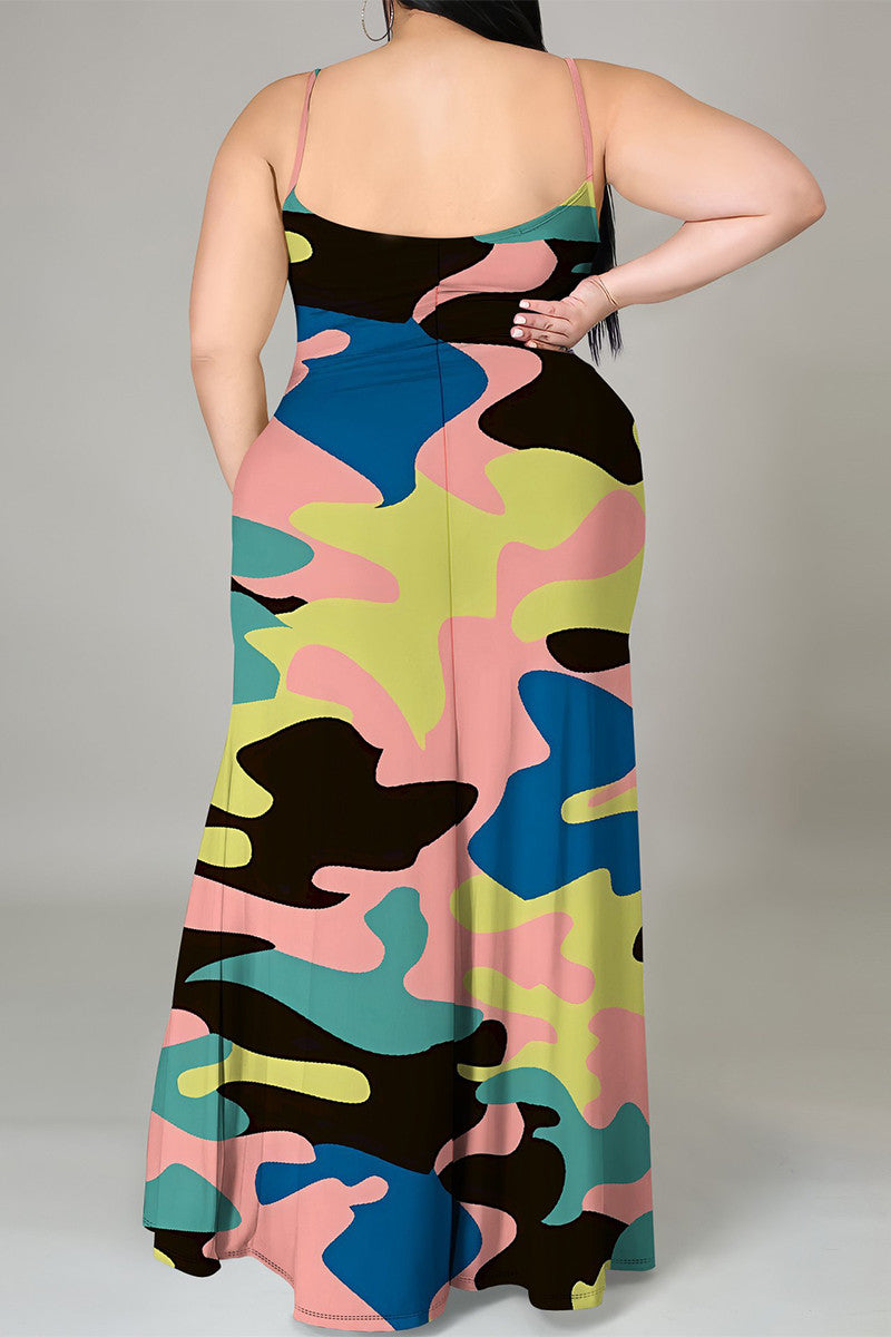 THE "CAMO IN COLOR" MAXI DRESS