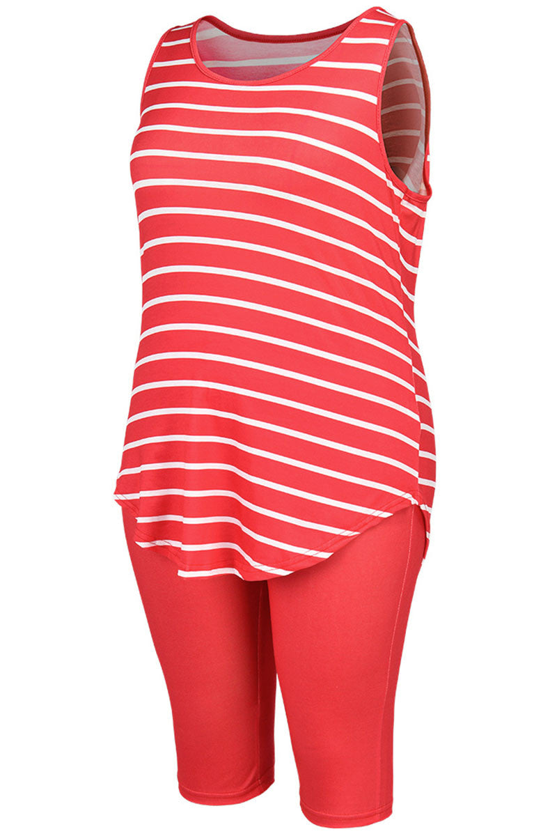 THE "LINE IT UP" CAPRI SHORTS SET