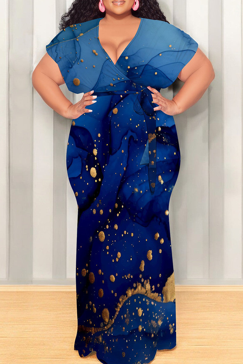 THE "MARBLE WATERS" MAXI DRESS