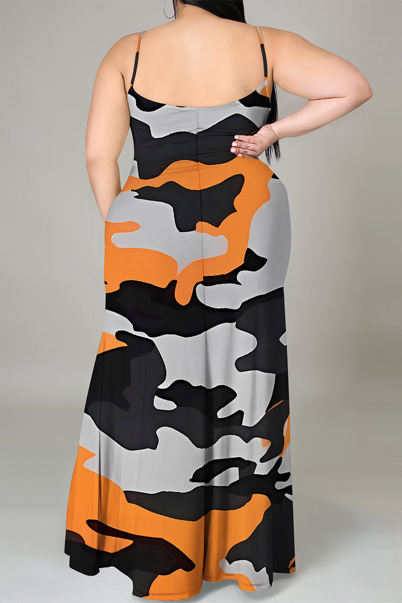 THE "CAMO IN COLOR" MAXI DRESS