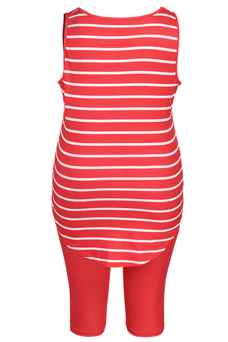THE "LINE IT UP" CAPRI SHORTS SET