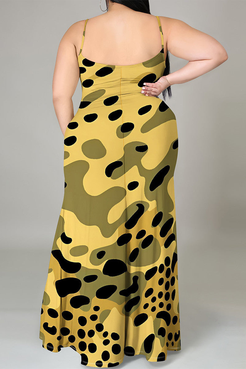 THE "CAMO IN COLOR" MAXI DRESS