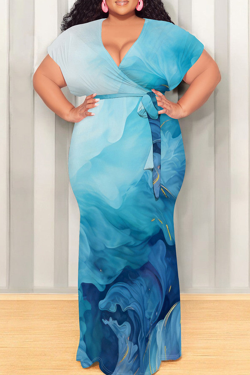 THE "MARBLE WATERS" MAXI DRESS