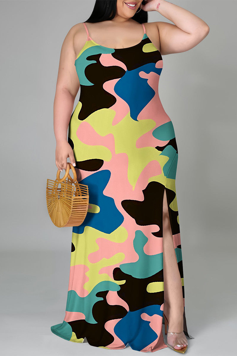 THE "CAMO IN COLOR" MAXI DRESS