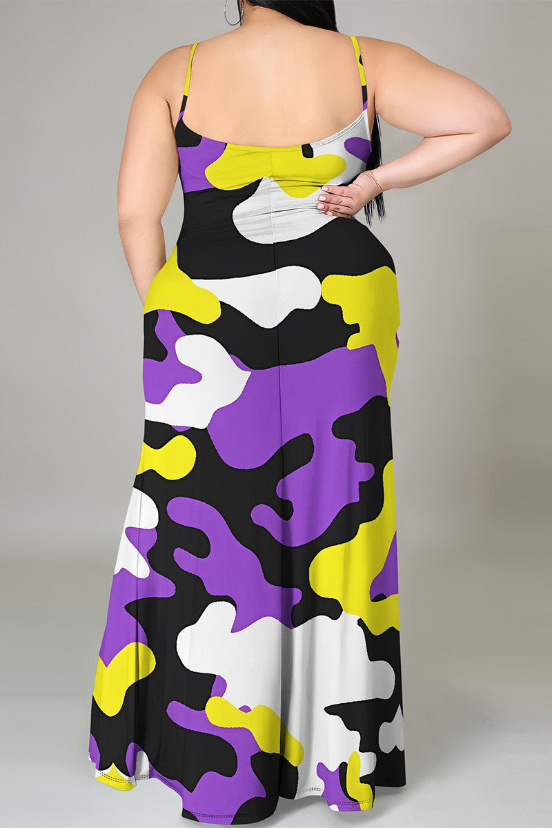 THE "CAMO IN COLOR" MAXI DRESS