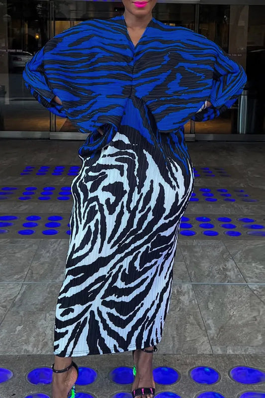 THE "ELECTRIC SAFARI" MAXI DRESS