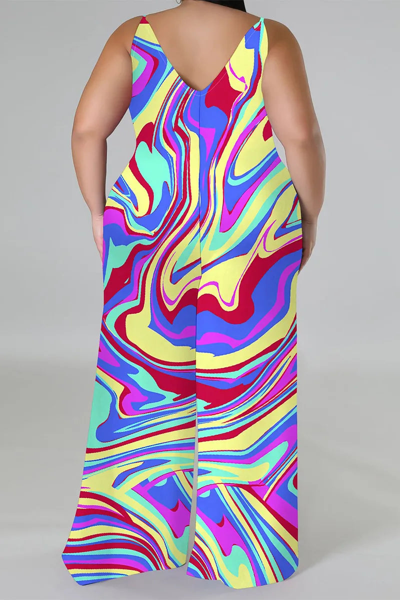 THE "COLOR ME UNBOTHERED" PALAZZO JUMPSUIT (with matching head scarf)