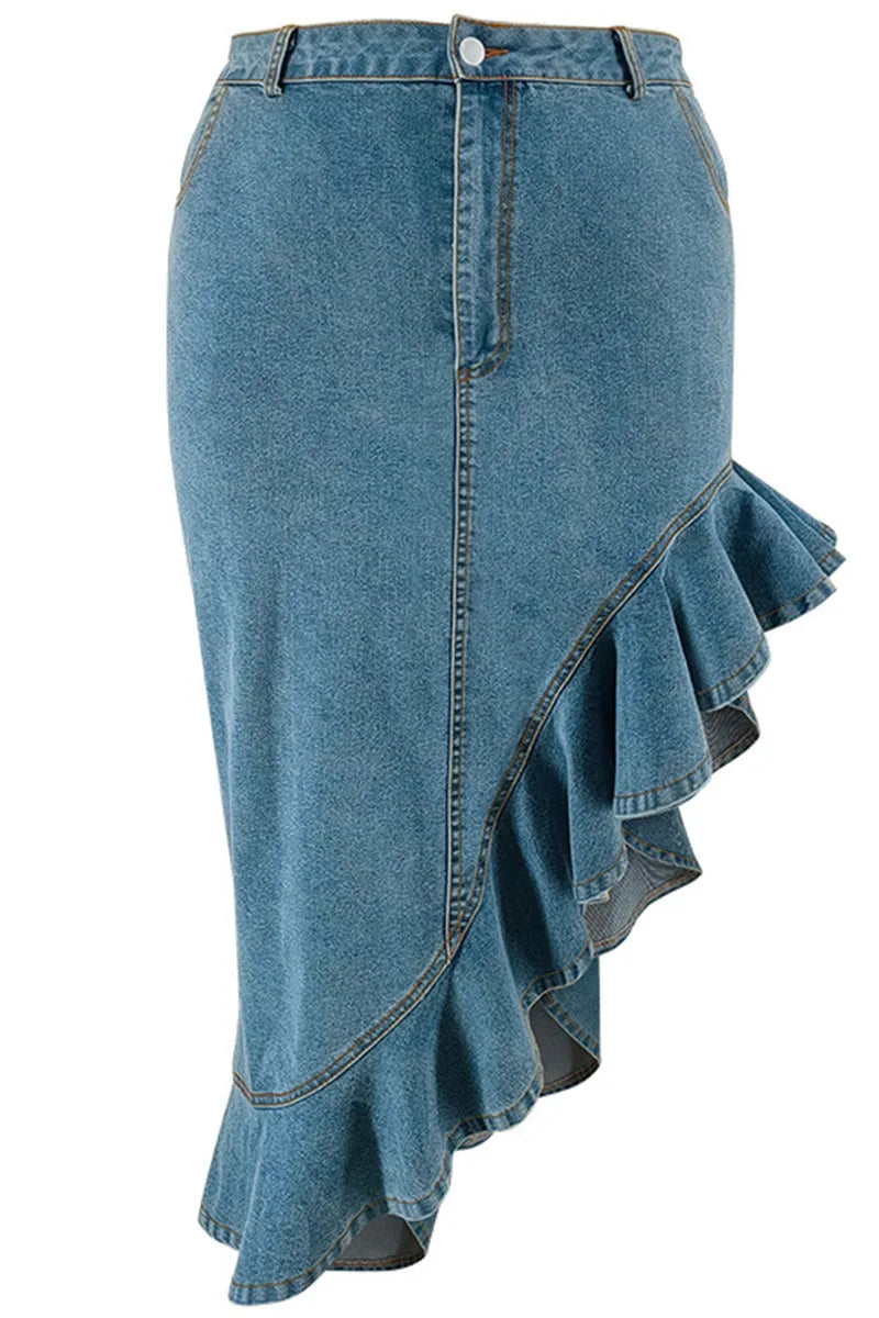 THE "EXIT STRATEGY" JEAN SKIRT