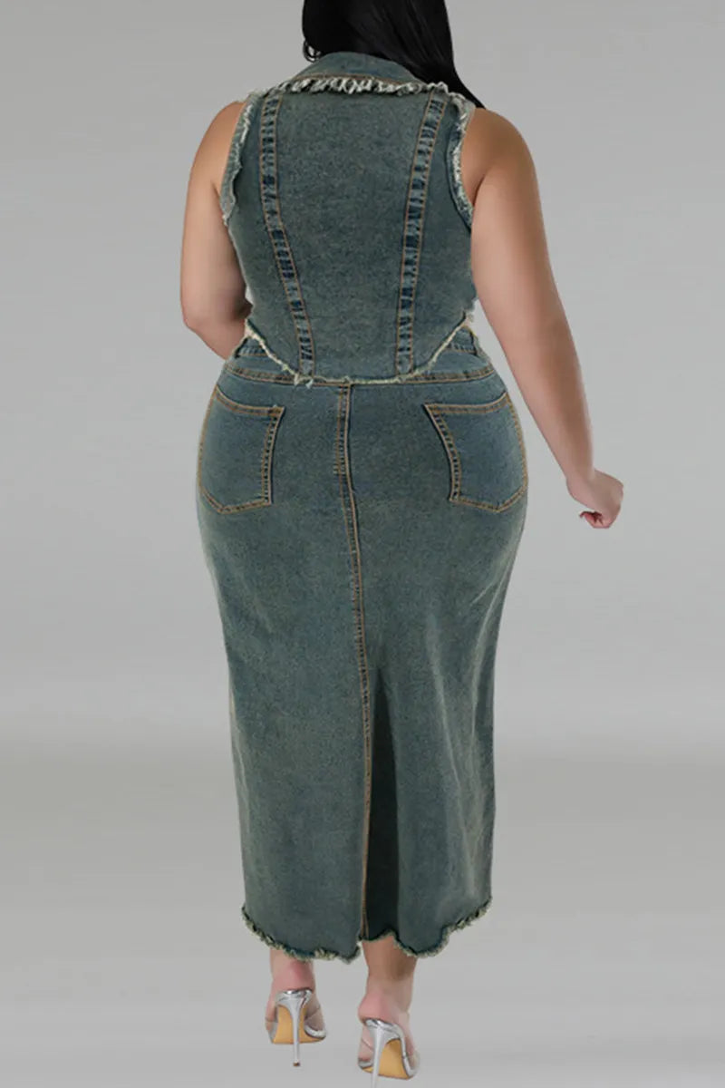 THE "DENIM GOT ME TWISTED" SKIRT SET