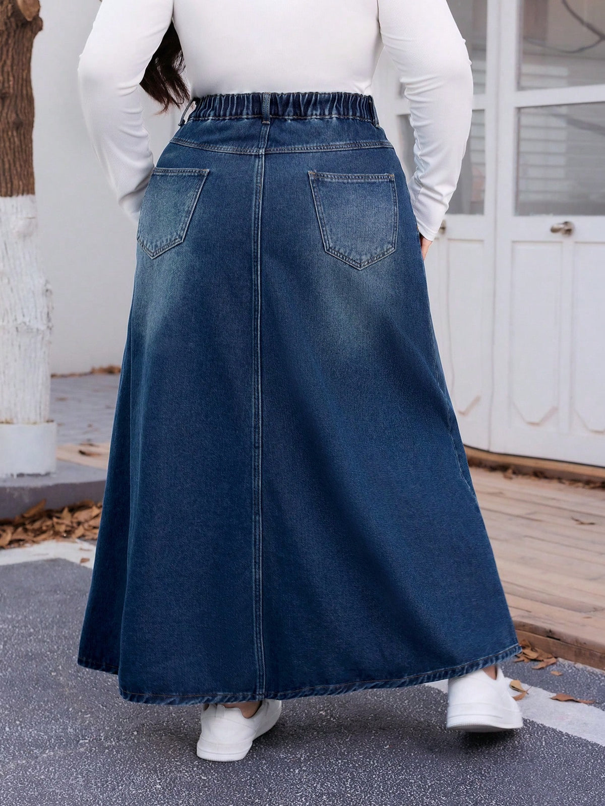 THE "LONG STORY SHORT" DENIM MAXI SKIRT