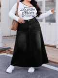 THE "LONG STORY SHORT" DENIM MAXI SKIRT
