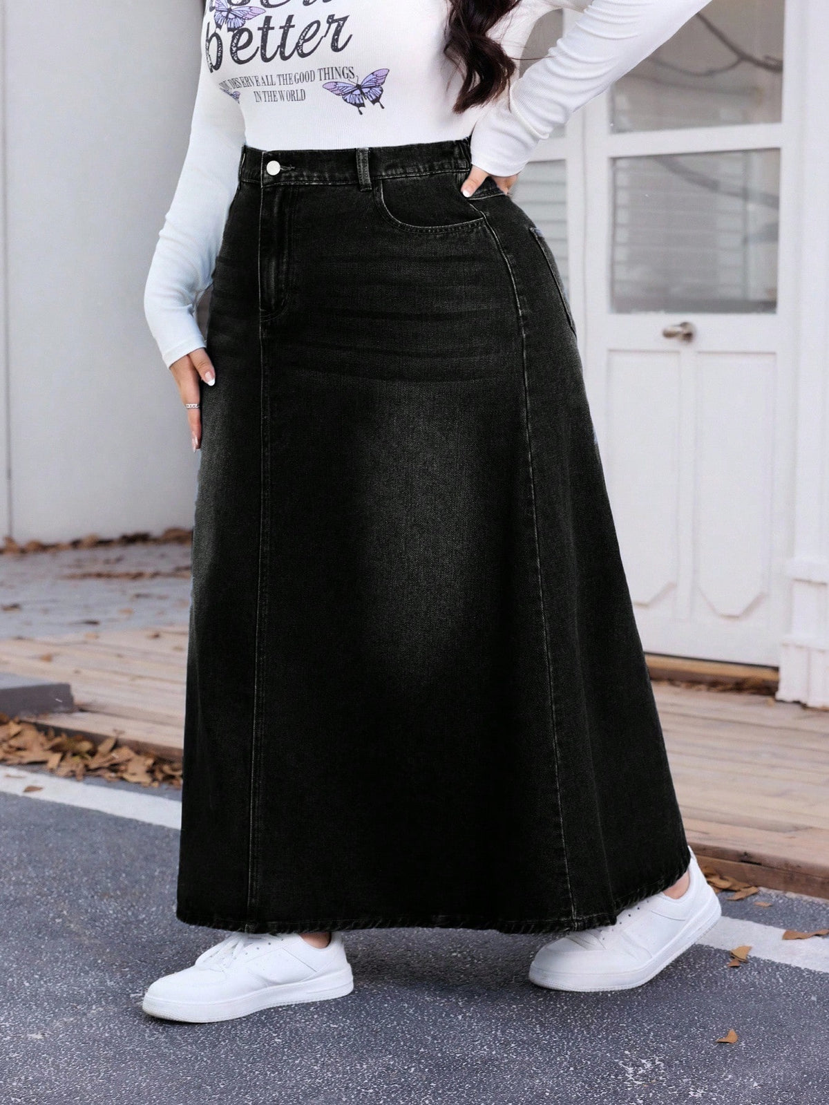 THE "LONG STORY SHORT" DENIM MAXI SKIRT