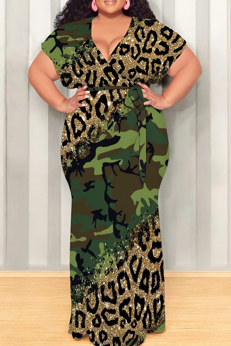 THE "CHEETAH STRAPPED" MAXI DRESS