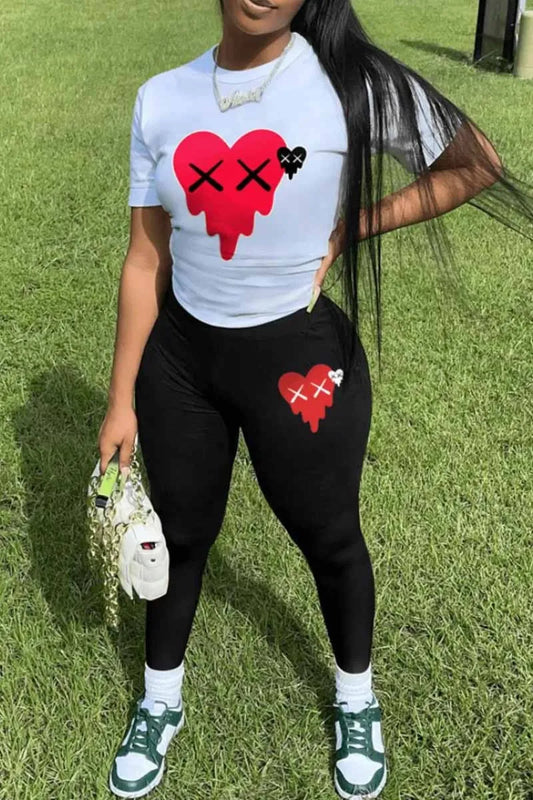 THE "HEART BURN" PANTS SET