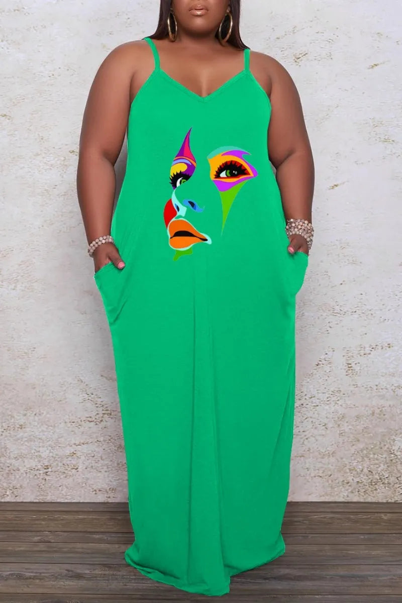 THE "PAINTED FACE" MAXI DRESS