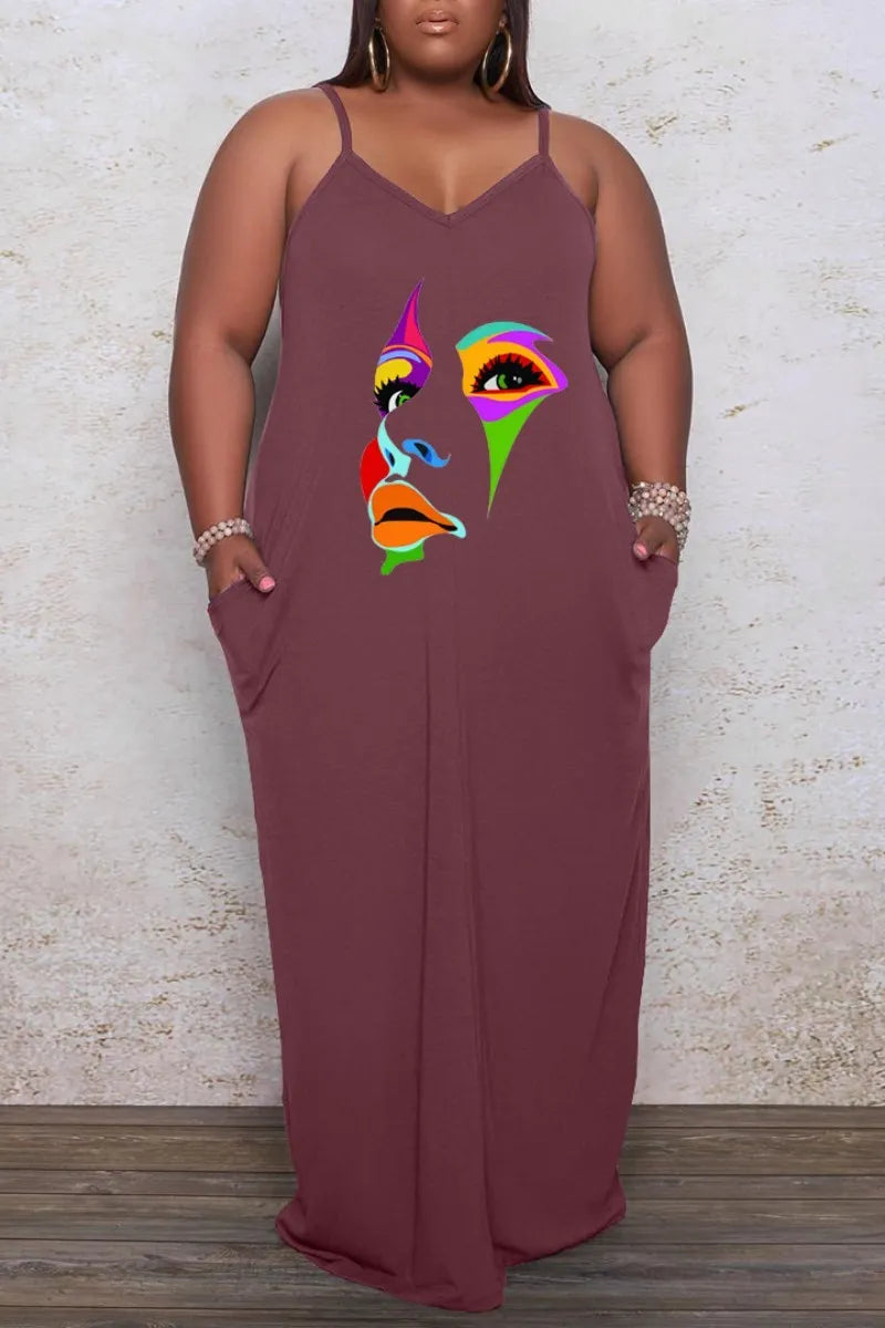 THE "PAINTED FACE" MAXI DRESS