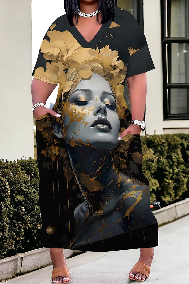 THE "STATEMENT QUEEN" TSHIRT MAXI DRESS