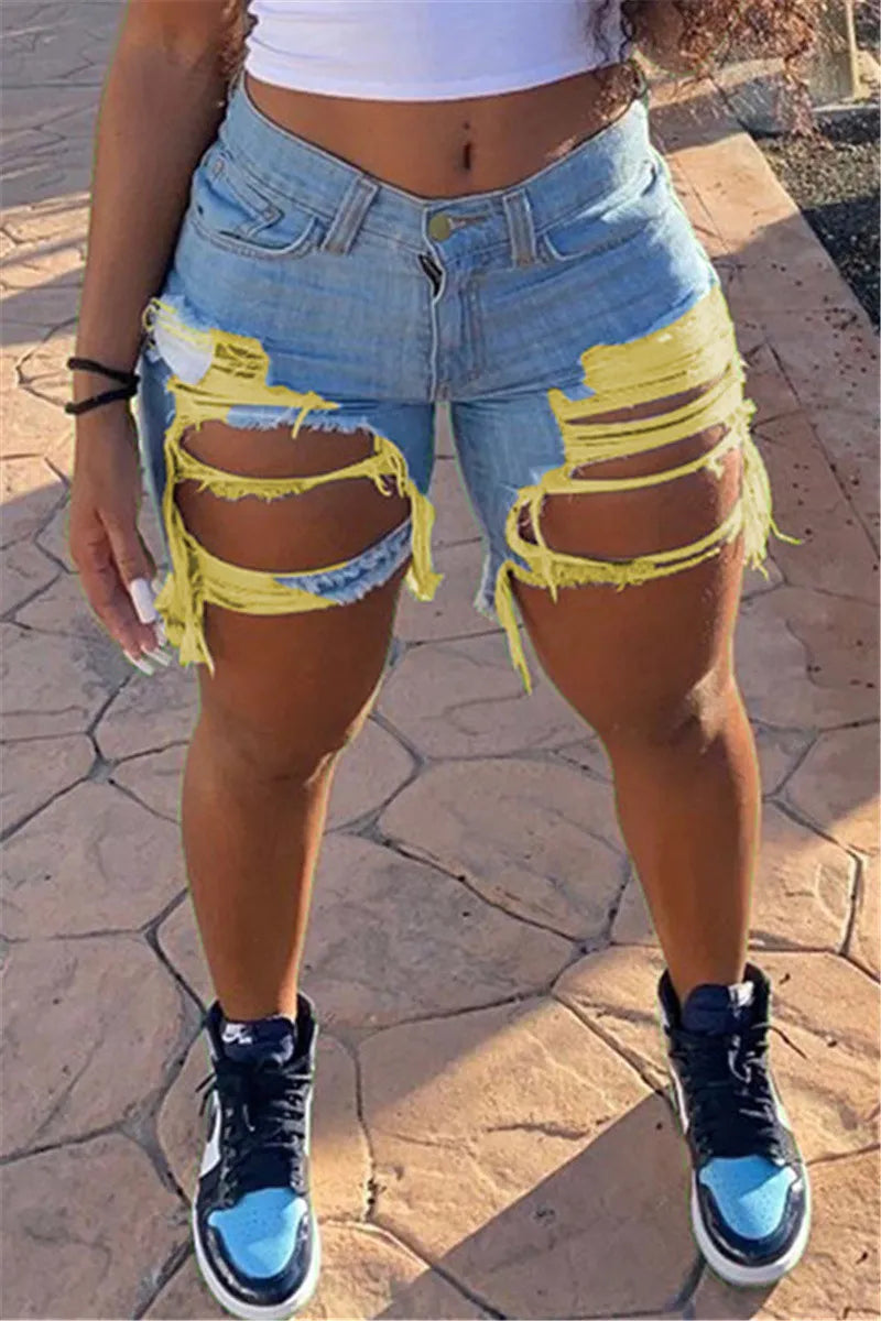 THE "OUTSIDE THE LINES" JEAN SHORTS