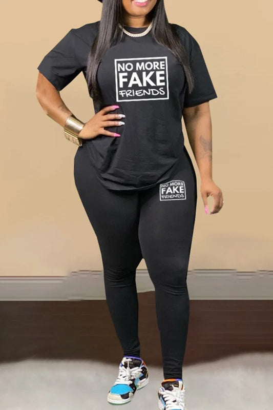 THE "NO FAKE FRIENDS" PANTS SET