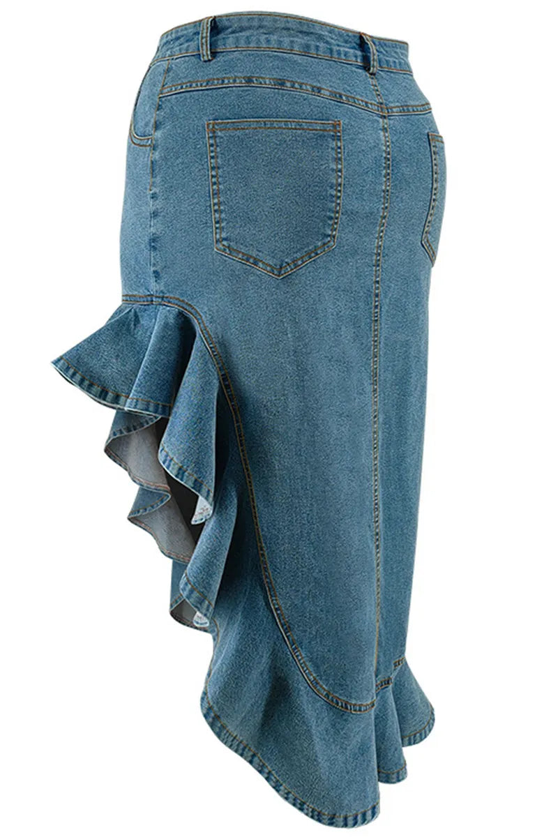 THE "EXIT STRATEGY" JEAN SKIRT