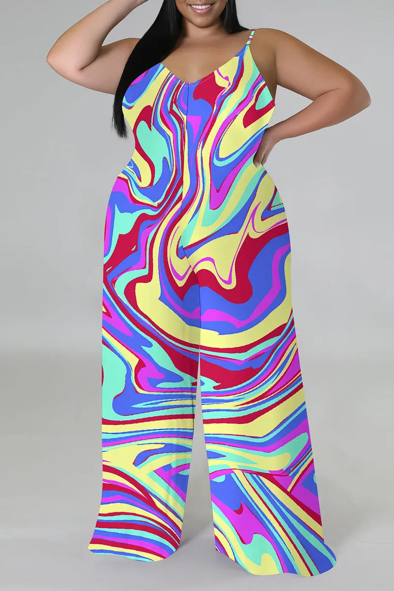 THE "COLOR ME UNBOTHERED" PALAZZO JUMPSUIT (with matching head scarf)