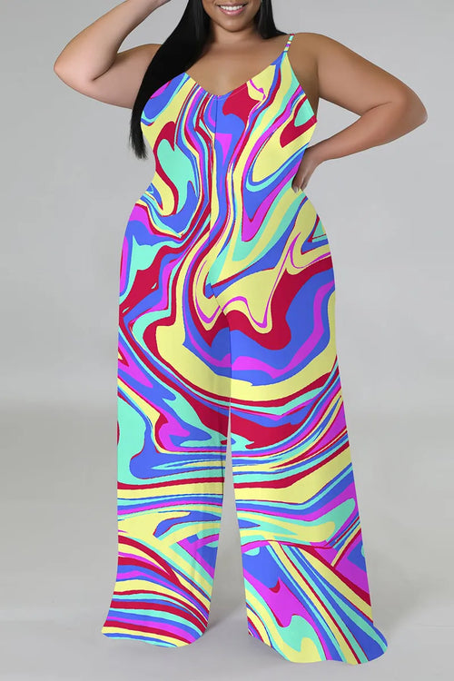 THE "COLOR ME UNBOTHERED" PALAZZO JUMPSUIT (with matching head scarf)