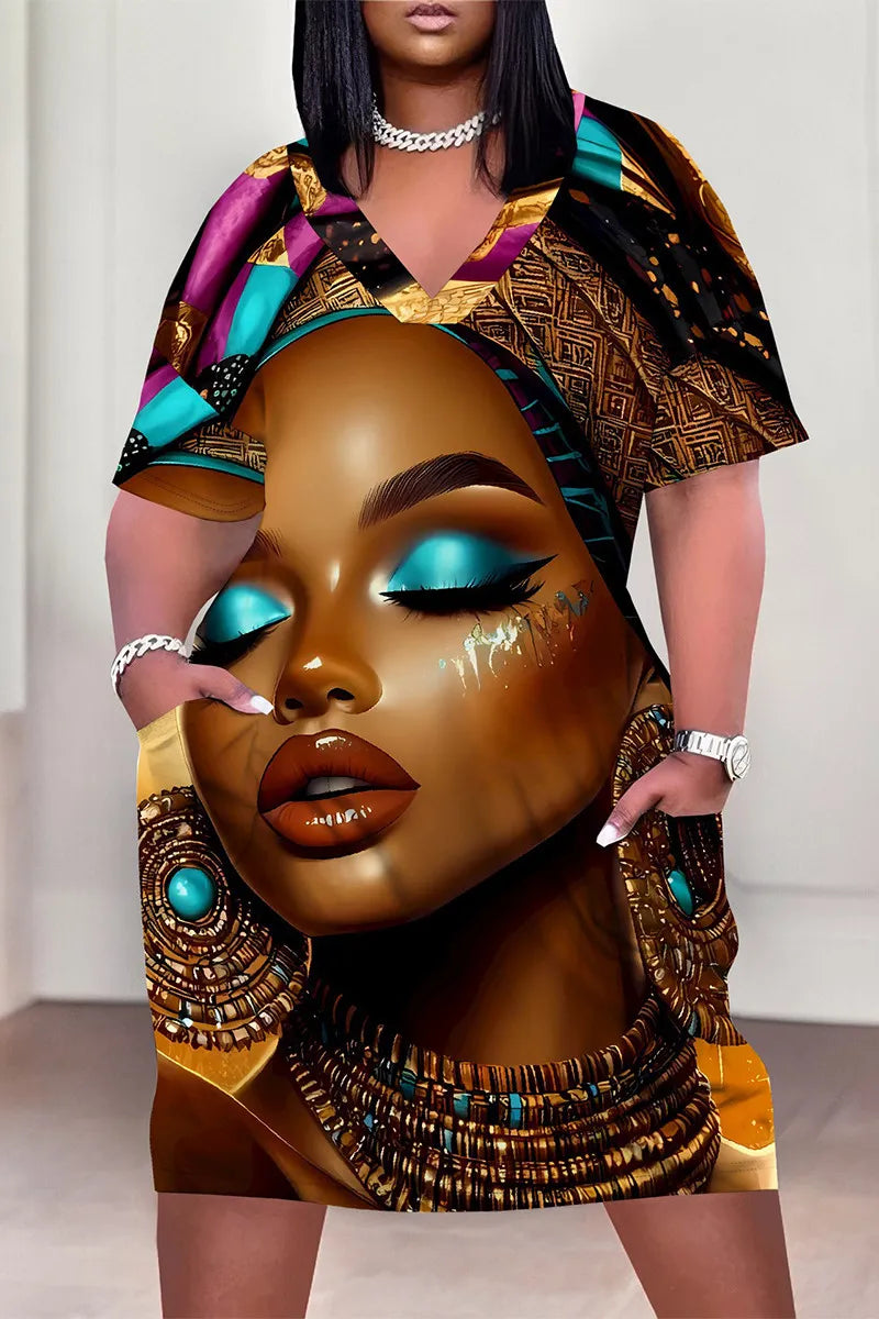 THE "ROYAL ESSENCE"TSHIRT MIDI DRESS