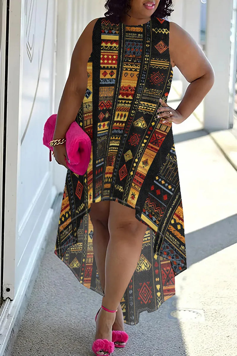 THE"DESERT RHYTHM" HIGH-LOW DRESS